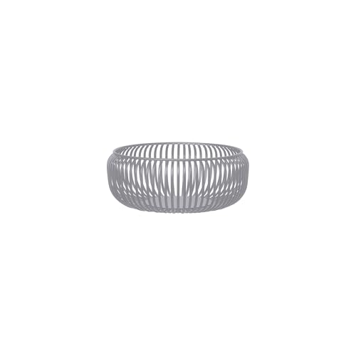 blomus -LITO- Bowl | Obstschale aus hochwertigem Stahl | Dekoschale mit Streben in Steel Gray | Größe M | 9 5H Ø 25 cm