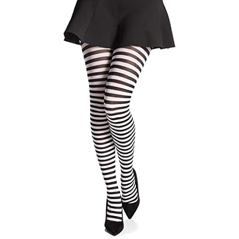 Romartex Women's Striped Tights in White Cover