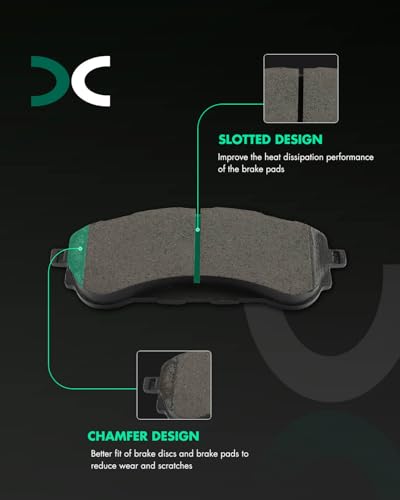 Image of SCITOO D2208 Rear Ceramic Brake Pads Sets w /Hardware Replacement For Ford For Ranger 2019-2023