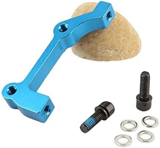 TPTBON Mountain Bike Biycle Disc Brake Mount Adaptor Gear Parts Accessories,Front 203mm Rear 180mm Disc Brake Adapter (Color : Blue)