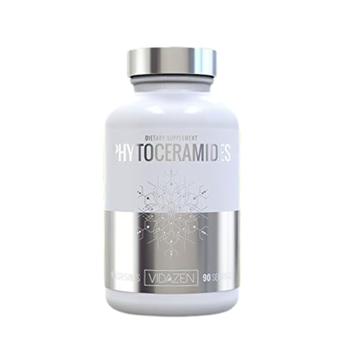 Pure Phytoceramides 100% Organic - Vegan, Gluten Free 40 mg Rice Ceramides The All-Natural Anti-Aging Skin Care System That Promotes Healthy Skin, Nails & Hair with Safe Vitamin D,A & C Support 90 capsules
