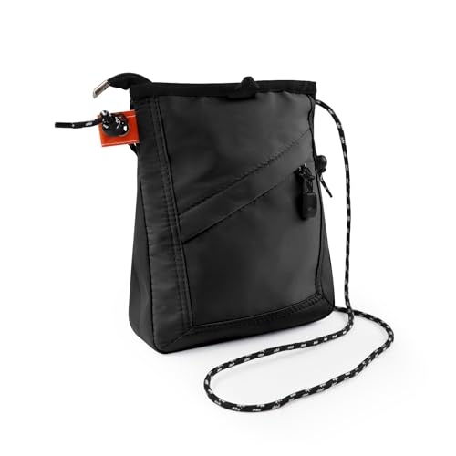 Andiker Cell Phone Crossbody Bag, Nylon Waterproof Small Crossbody Bag with Adjustable Drawstring Strap for Men and Women