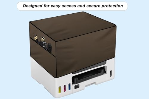 Image of The Furnishing Tree Polyester Waterproof & Dustproof Printer Cover - Compatible with Auto Duplex Laser Brother DCP-L2541DW Printers, Beige , Dimensions in DxWxH - ( 40x42x32 CM)