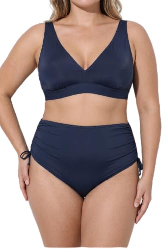 Bikini Femme Marina Ulla Popken : bas de maillot de bain avec cordon de serrage réglable