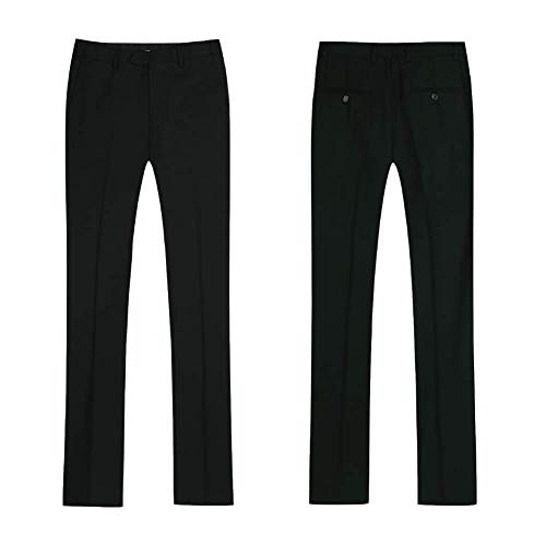 YOUTHUP Costume Homme Un Bouton Mode Slim fit Trois Pièces Elégant Business Mariage, Noir, M - Image 5