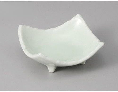 セトモノホンポ(Setomonohonpo) Set of 3, Small with Small Celadon Square [9.3 x 9 x 3.2 cm] [Ryotei Ryokan Japanese Tableware, Restaurants, Commercial Utensils, Tableware]