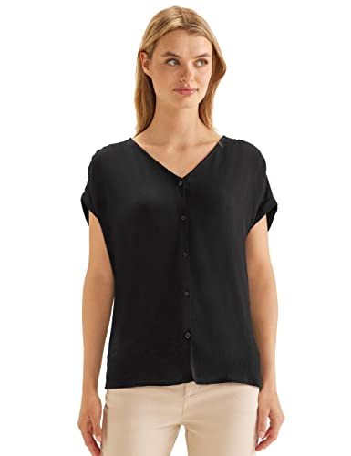 STREET ONE Damen A320023 Blusenshirt, Schwarz, 42 EU