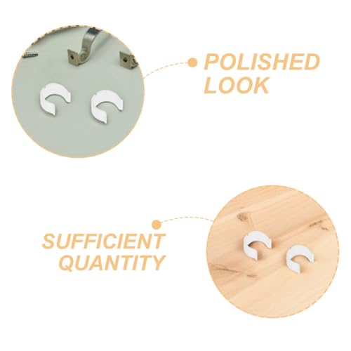 Image of Balacoo 10-Pack U-Shaped Ceiling Curtain Rod Brackets | Plastic, Non-slip, 1.14 inch Poles
