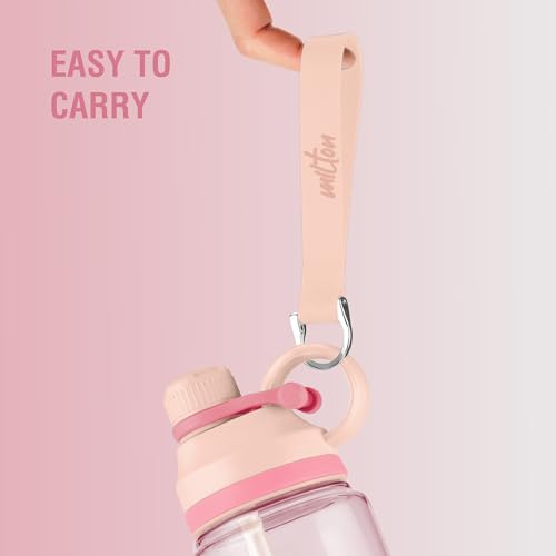 Image of MILTON Fuel 1000 Sipper Water Bottle 1 Litre | BPA Free Plastic Water Bottle for Adults | 100% Leak Proof | Removable Straw | Gym Bottle | Sports & Office Use | 997ml, Pink