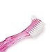 Uproll Denture Brush/False Teeth Brush and Tongue Cleaner Set Amethyst