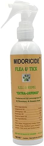 Dog Extra Defense Flea and Tick Control Spray – to Kill and Repel Ticks and Fleas -8oz for Dogs and Horses