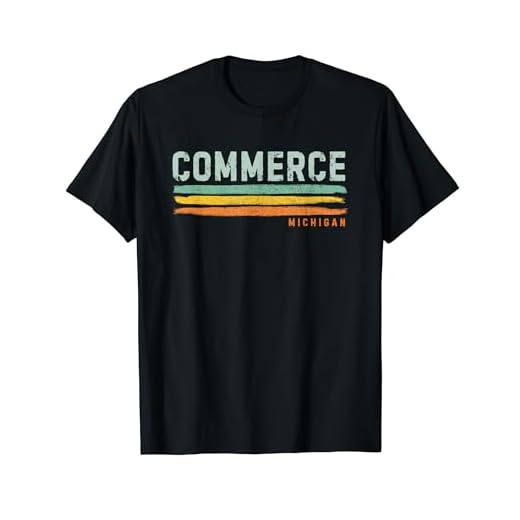 Vintage Stripes Commerce MI T-Shirt