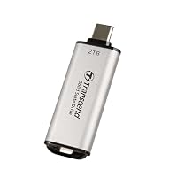 Transcened ESD300 2TB USB 10Gbps, Type C, Silber, bis zu 1,050 MB/s, Externe SSD | Dual-Anschluss (USB-C & A) | für iPhone 15/16/17 & Android – Ansicht 2