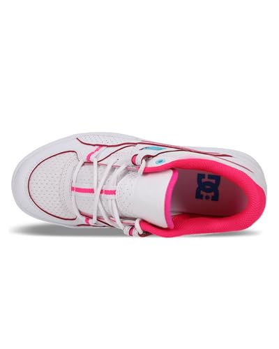 DC Shoes Women's Contsruct Sneaker, White/Pink/Blue, 8