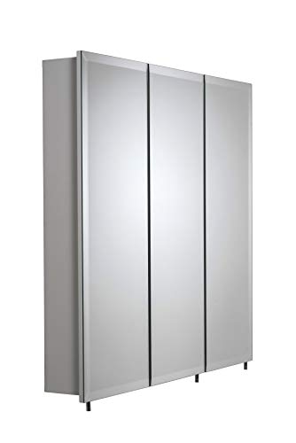 Croydex Heacham 30-Inch X 30-Inch Triple Door Tri-View Cabinet With Hang 'N' Lock Fitting System #TOP3