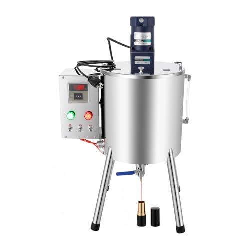 Heating Mixing Filling Machine, 15L/4Gal Stirring Tank Lipstick Paste Filler, 0-300℃ Adjustable Temperature, Liquid Filling Machines for Lipsticks, Shoe Polish Etc, 20-45 Bottle/Min