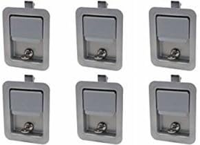 Set of 6, Buyers Products L3980-x6 Paintable (not stainless) Paddle Latch & Gasket for Tool Box Door, Truck and Utility Body