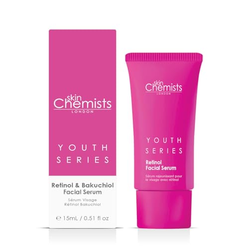 Skinchemists Siero Facciale Al Retinolo Bakuchiol Con Acido Ialuronico | Siero Al Retinolo Per Il Viso Con Formula Anti-Età Avanzata Migliora Le Linee
