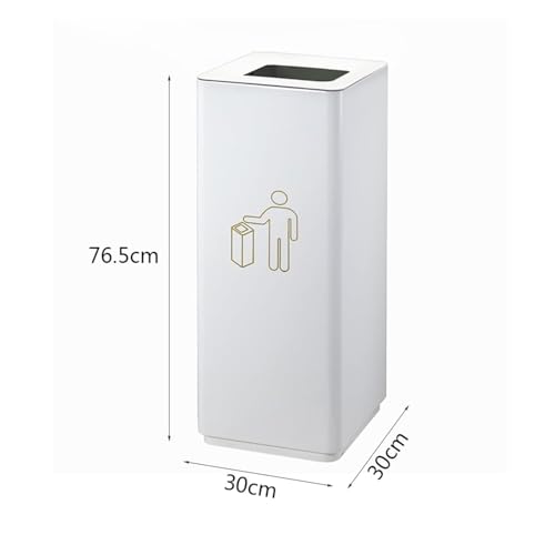 RAABYU Abfalleimer für den Außenbereich, verdickter Mülleimer mit großem Fassungsvermögen, 48 l, quadratischer Mülleimer, gewerblicher Mülleimer für den Außenbereich, – Bild 3