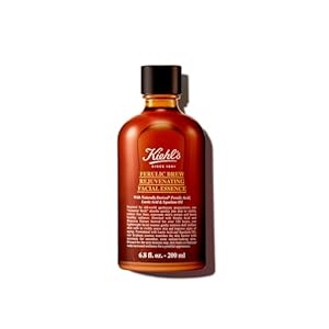 Kiehl’s Ferulic Brew Antioxidant Facial Treatment with Lactic Acid, Face Toner for Dull Skin, Boosts Glow, Smooths Skin Texture, Reduces Fine Lines, with Squalane & AHAs, All Skin Types