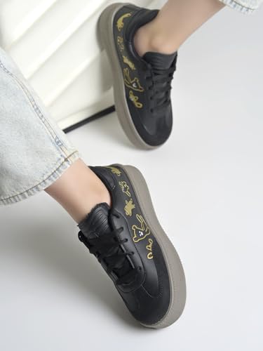 Image of Shoetopia Women's Casual Sneakers | Lace-Up Low-Top Shoes with Cushioned Sole | Trendy Daily Footwear Walking Shoes