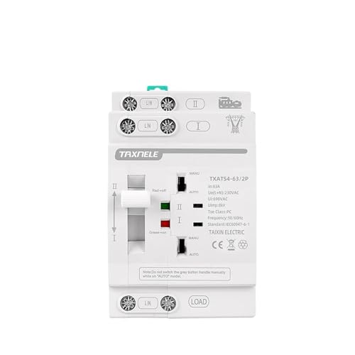 Commutateur de transfert automatique 63A 4P sur rail DIN TXATS4-63