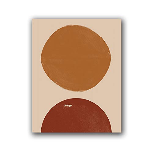 Toile peinture moderne orange brûlé art abstrait de haute qualité