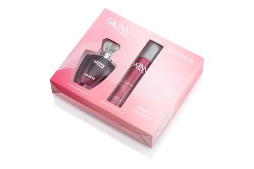 Image of Skinn by Titan | Celeste EDP & Deo Gift Pack for Women (50ml + 75ml) | Perfume For Woman| Gift Set For Women |Long Lasting Fragrances | Floral & Fruity
