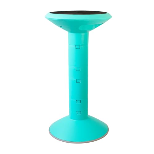 Image of Storex Wiggle Stool, 12 to 24-inch, Teal
