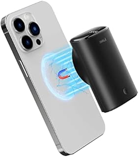 iWALK Magnetic Wireless Portable Charger, 9000mAh Power Bank with 7.5W Wireless Fast Charging and 18W USB-C PD, Compatible with iPhone 14/14 Pro Max/ 13/13 Pro/13 Pro Max /12/12 Pro Max,Black