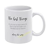 Taza de café The Best Things in Life, idea para regalos de taza de casa, taza de té, regalos de día de Acción de Gracias, regalo de Navidad, 11 onzas