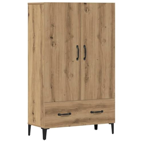 vidaXL Highboard Artisan-Eiche 70x31x115 cm Holzwerkstoff, Sideboard, Lagerschrank, hohes Sideboard, Beistellschrank, Hochschrank, Buffetschrank