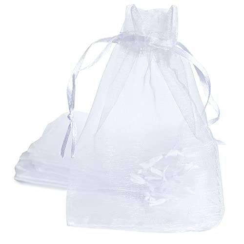 50 sacs organza 4x6 pouces cordonnet cadeau mariage