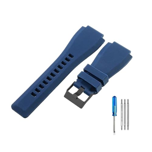 Bracelet montre Bell Ross BR03 BR01 silicone 24mm étanche noir LUGEMA