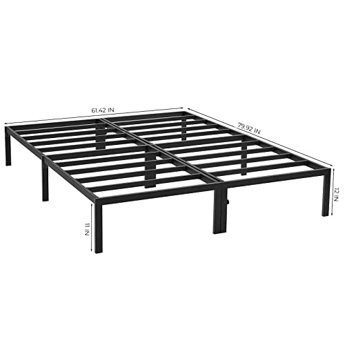Greenforest Queen Size Bed Frame Easy Quick Assembly Metal Platform And Full Size Bed Frame With Headboard Easy Assemble #TOP2