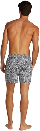 Calvin Klein Uomo Pantaloncino Da Bagno Medium Drawstring-Print Con Logo, Multicolore (Black Granite Aop), M - 2