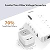 Voltage Converter US to Europe with 2 USB A & 2 USB C Ports Fast Charging, 220V to 110V Converter for European Travel Power Converter Adapter Combo for Germany France Italy Spain (White) #2