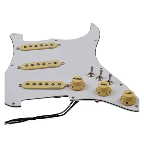 Kit pickguard pré-câblé 7 voies et 4 micros simple bobinage pour guitare