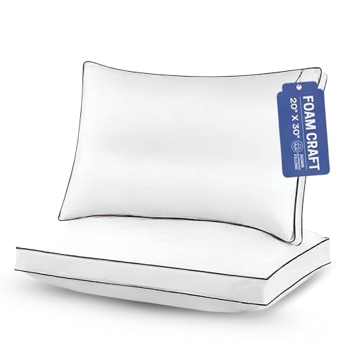 Cooling Bed pillows for Side Sleepers Neck & Shoulder Pain Relief | Pack of 2 Down Alternative Anti Snoring Pillows | Gusseted Hotel Quality Pillows for Stomach Sleepers - Queen (20 X 30)