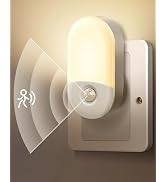 Ufanore Night Light, 2 Pack Night Light Plug in with Motion Sensor, Brightness Adjustable 30LM an...