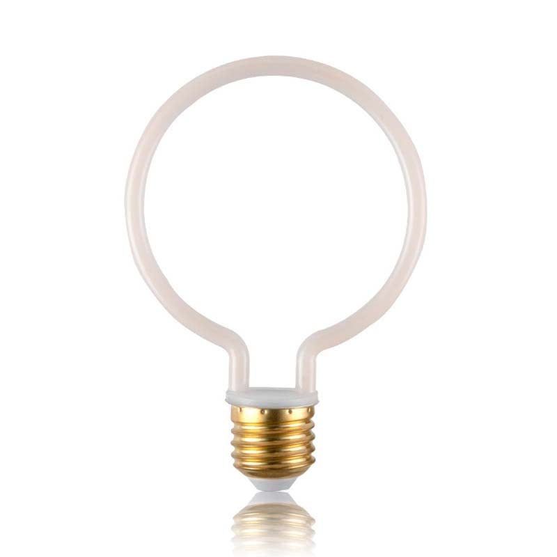 lampadine 10 Pezzi AC85-265V. Luci Rotonde E27 4W LED. Fonte di Luce Flessibile in plastica Fonte Luminosa Calda Bianca 95 * 135 (mm)