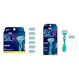 Schick Hydro Silk Moisturizing Razor Blade Refills for Women with Shower Hanger, 6 Count (Pack of 1) & Sensitive Skin Razor for Women with 2 Moisturizing Razor Blade Refills