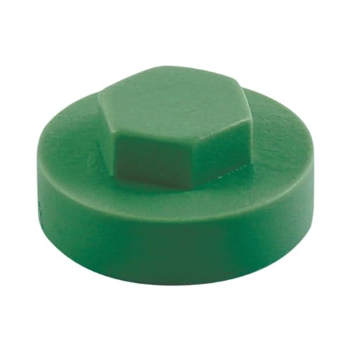 HEX TEK Roofing Screw CLADDING CAPS - 16mm or 19mm Coverage / 8mm Recess (PK 100) (Heritage Green, 16mm) — image 1