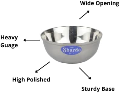 Sharda Metals Set of 18 Curry Serving Bowls Vati Katori for Kitchen & Dining, Stainless Steel