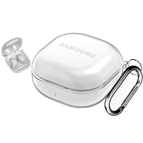 ELYBYYLE for Galaxy Buds FE �P�[�X Galaxy Buds FE �p�J�o�[ �����h�~ �ϏՌ� �ی� �����h�~ �����[�d�\ �[�d�֗� LED���C�g�� �N���A
