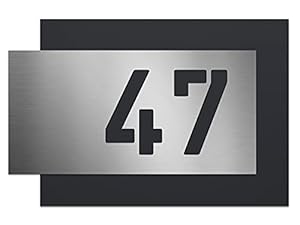 AlbersDesign H5 Edelstahl-Hausnummer zweiteilig