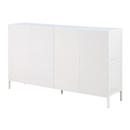 OSP Home Furnishings Ace Contemporary Modern Storage Bookcase with Shelves, 2- Shelves, 8 Cubes, White Finish