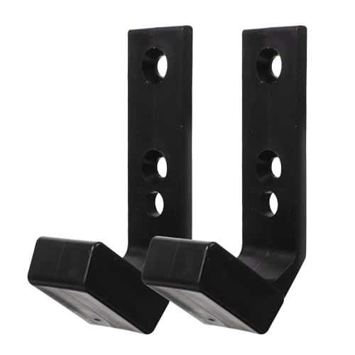 Healeved Soporte para Barra de Pesas de Pared 2 Piezas Estante Compacto de 40X55X100 CM Pa/PP Organizador de Barras para Gimnasio Hogar y Oficina Almacenamiento Práctico para Equipo