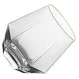 ABOOFAN Verre Hexagonal à Boire Gobelet en Verre à Bord Doré 340 Ml pour Boissons Froid...