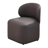 Polsterhocker aus Leder mit Rückenlehne, vielseitige Fußstütze für Wohnzimmer, Eingangsbereich, Schlafzimmer, Küche, Flur